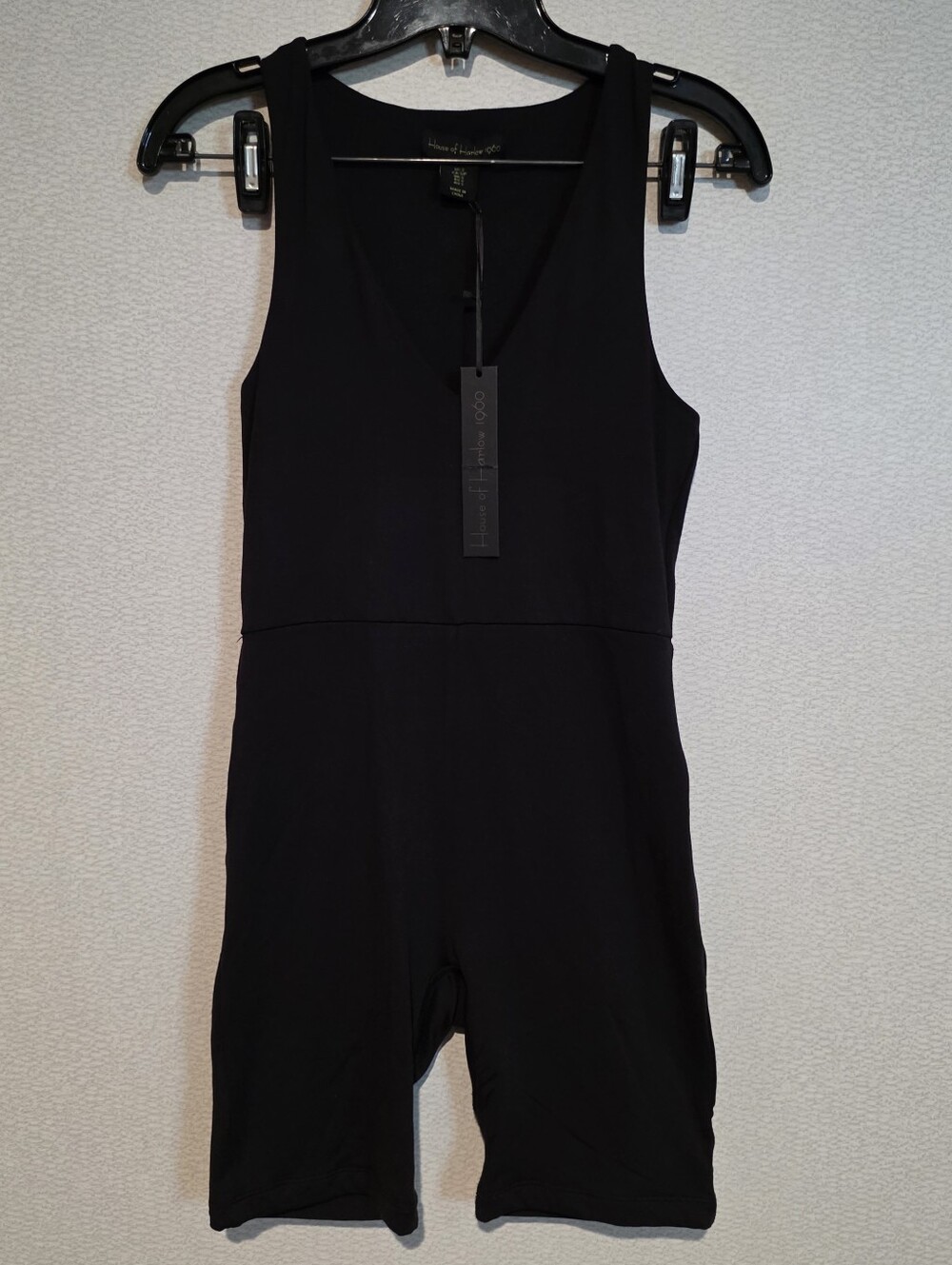 House Of Harlow 1960 Black Sleeveless V Neck Romper Small New